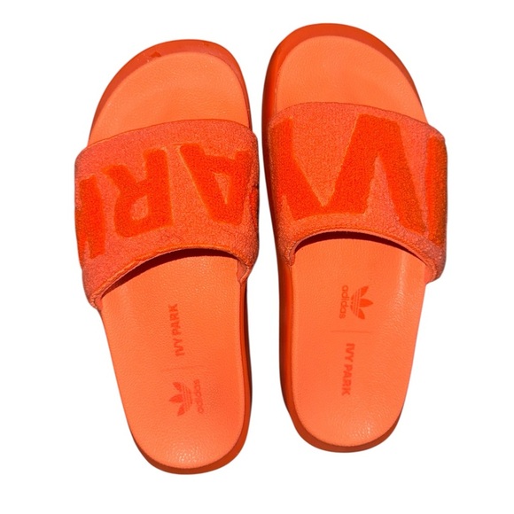 Adidas x Ivy Park 'Screaming Orange' GX1196 Sandals Size: US 9W - Picture 1 of 8